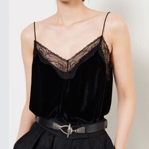 Ba&sh Veira Velvet Lace Cami